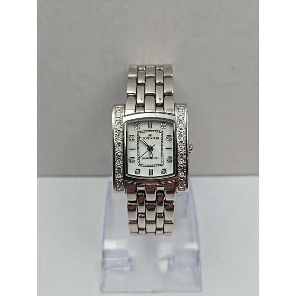 Anne Klein Diamond Dial Quartz Womens Watch Tank Bracelet New Battery 10/9089 - Picture 1 of 11